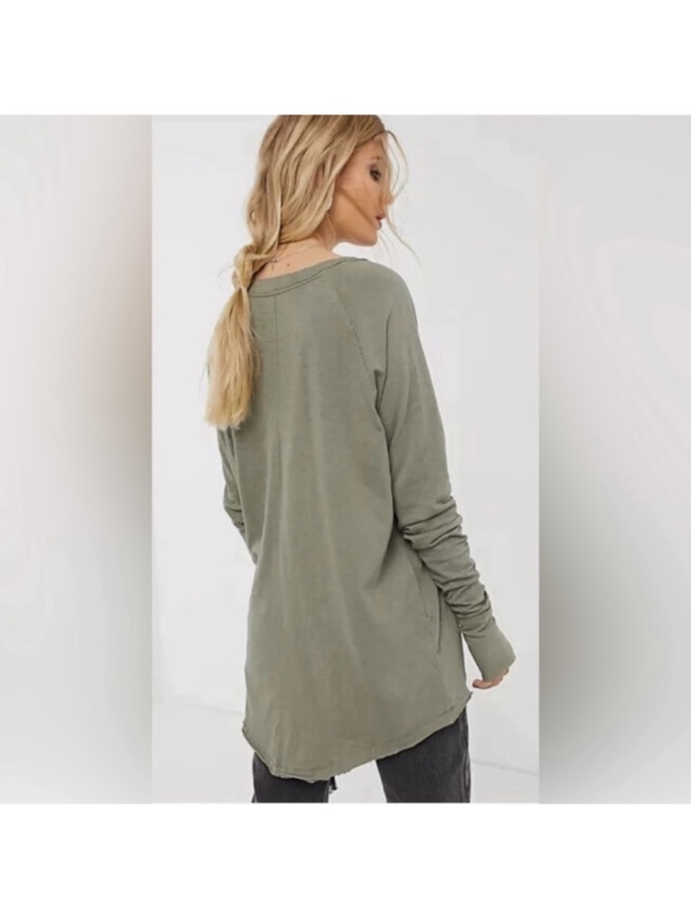 Free People We The Free Arden Tee in Green Size Small - Picture 2 of 7